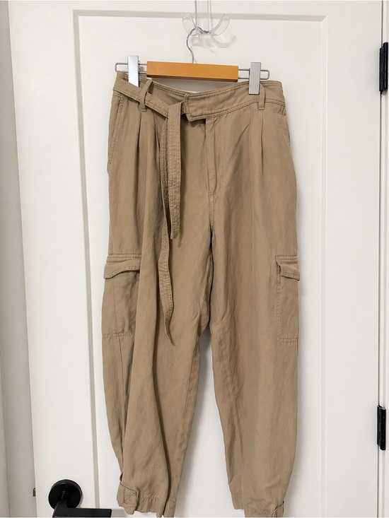 Banana Republic Pants - 2 for $20 Banana Republic Tan Cargo Cropped Joggers with Waist Tie